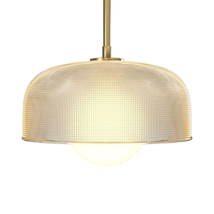 Gold Glass Dome Pendant Ceiling Light - Tivoli