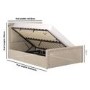 Beige Upholstered Double Side Lift Ottoman Bed - Joan