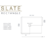 1000x800mm Rectangular Grey Slate Shower Tray 27mm - Stone Resin - Sileti