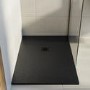 1000x900mm Rectangular Anti-Slip 27mm Slimline Black Stone Resin Shower Tray – Sileti