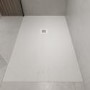1200x800mm Rectangular Anti-Slip 27mm Slimline White Stone Resin Shower Tray – Sileti