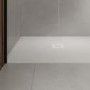 1200x900mm Rectangular Anti-Slip 27mm Slimline White Stone Resin Shower Tray – Sileti