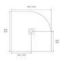900x900mm Quadrant Anti-Slip 27mm Slimline White Stone Resin Shower Tray – Sileti
