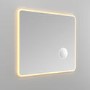 Rectangular Heated Bathroom Mirror with Lights & Magnifier 900 x 800mm – Odin