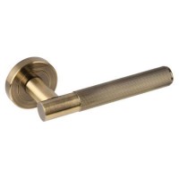 Internal Antique Bronze Lever Fire Door Handle with Latch and Hinges Pack - 65mm Latch - Oglio - XL Joinery