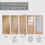 Internal Oak Cottage FD30 Fire Door - Unfinished - 1981 x 686 x 44mm - Suffolk - XL Joinery