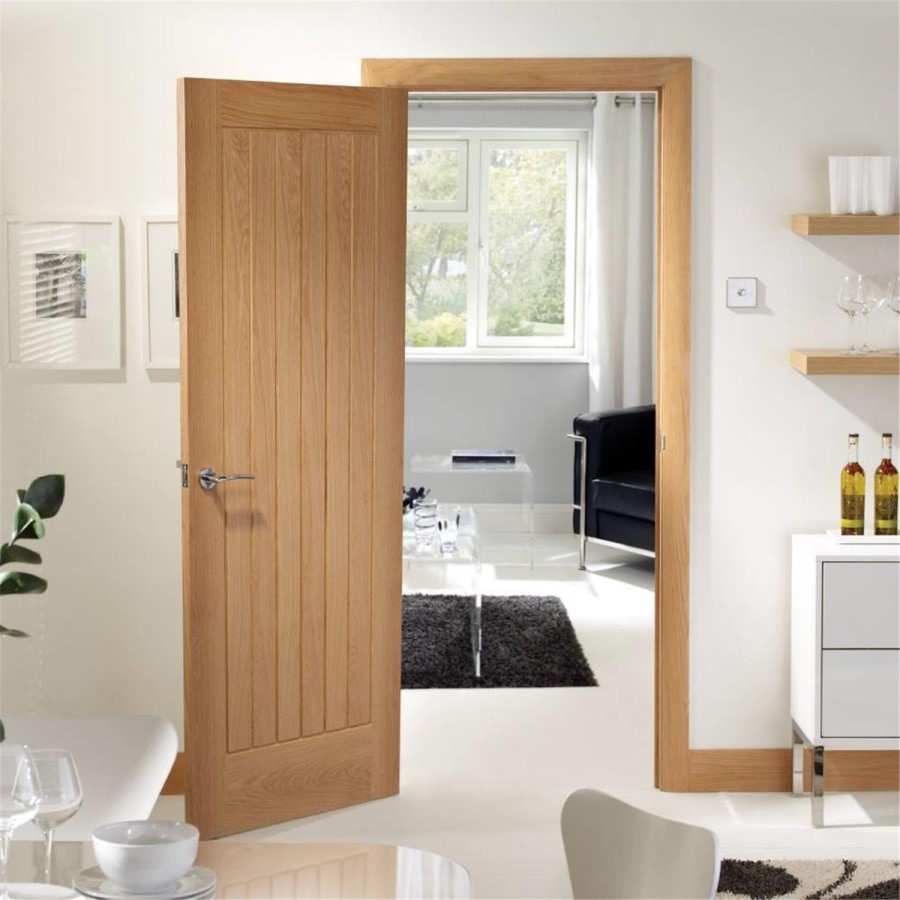 Internal Oak Cottage FD30 Fire Door - Unfinished - 1981 x 686 x 44mm - Suffolk - XL Joinery