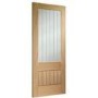 Internal Oak Half-Glazed Cottage Door with Clear Etched Glass - Pre-Finished - 2040 x 526 x 40mm - Suffolk Premium - XL Joinery