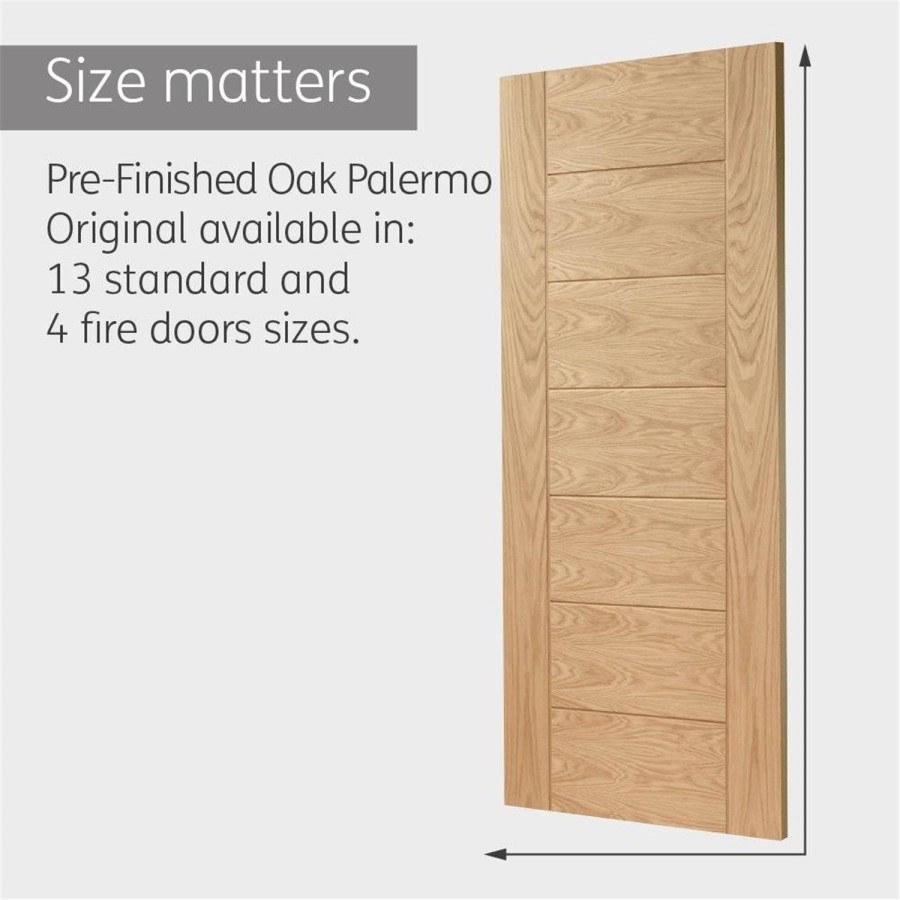 Internal Oak Door - Pre-Finished - 1981 x 762 x 35mm - Palermo Premium - XL Joinery