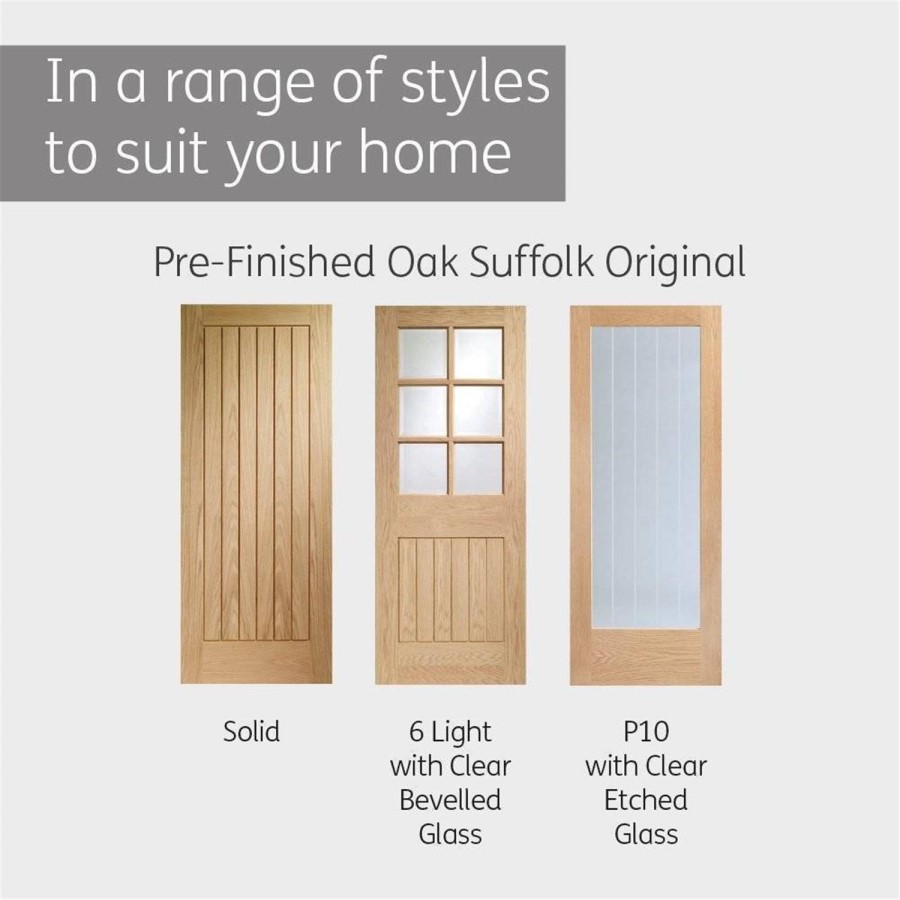 Internal Oak Cottage Door - Pre-Finished - 2040 x 826 x 40mm - Suffolk Premium - XL Joinery