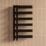 Black Designer Curved Towel Radiator 850 x 500mm – Ordos