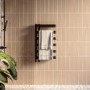 Black Designer Curved Towel Radiator 850 x 500mm – Ordos