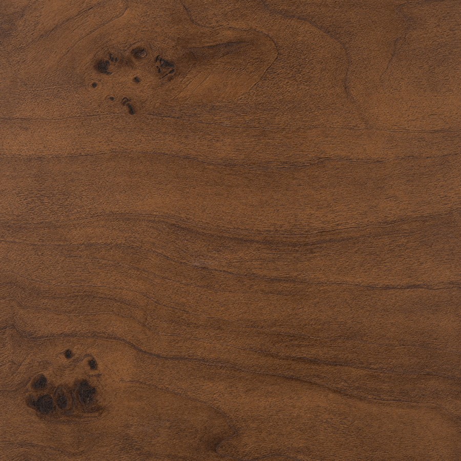 Wide Dark Burl Wood Effect 2 Drawer Bedside Table - Oriana