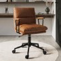 ONLY OPENED - Tan Faux Leather Swivel Office Chair - Otis