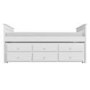 Single White Wooden Guest Bed with 3 Drawers and Trundle - Oxford