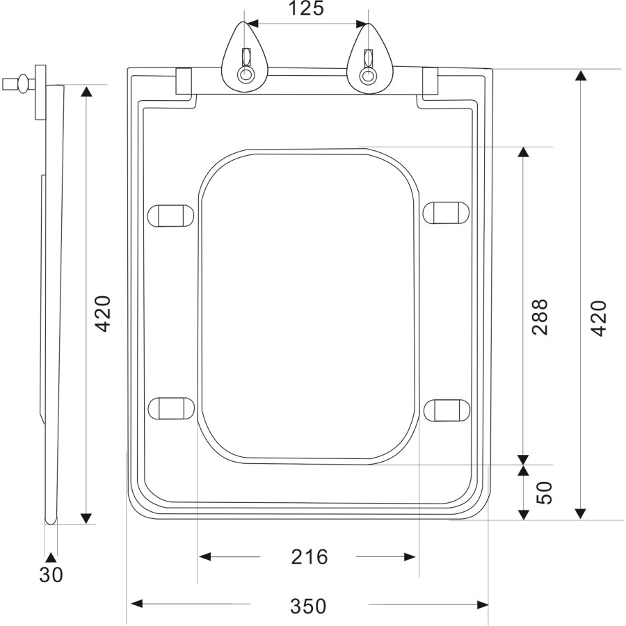 Close Coupled Rimless Closed Back Toilet with Soft Close Seat - Palma 
