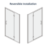 1200 x 900mm Brushed Brass Rectangular Hinged Shower Enclosure with Low Profile Shower Tray - Pavo