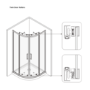 900mm Brushed Brass 8mm Glass Quadrant Shower Enclosure - Pavo