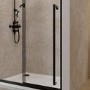 1000mm Black Sliding Door Shower Enclosure 8mm Glass with Extended Handle - Pavo