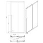 1000mm Black Sliding Door Shower Enclosure 8mm Glass with Extended Handle - Pavo