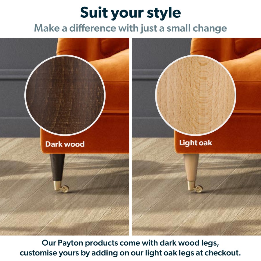 ALMOST PERFECT - Orange Velvet Armchair - Payton