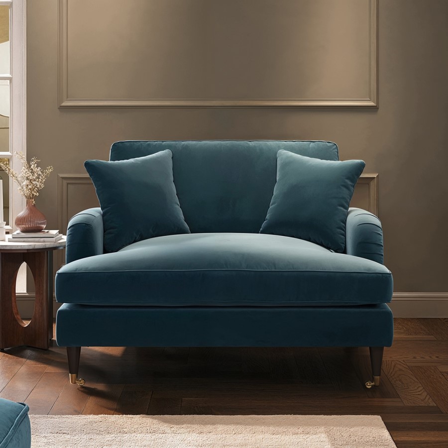 Blue Velvet Love Seat - Payton