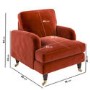 Burnt Orange Velvet 3 Seater Sofa and Armchair Set - Payton