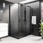 1000x800mm Rectangular 45mm Black Stone Resin Shower Tray – Pearl
