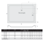 1000x800mm Rectangular 45mm Black Stone Resin Shower Tray – Pearl