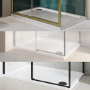 1000x800mm Rectangular 45mm White Stone Resin Shower Tray – Pearl