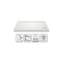 1200x800mm Rectangular Anti-Slip 45mm White Stone Resin Shower Tray – Pearl