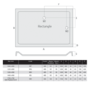 1200x800mm Rectangular 45mm Black Stone Resin Shower Tray – Pearl