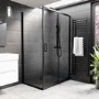 1200x800mm Rectangular 45mm Black Stone Resin Shower Tray – Pearl