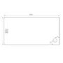1400x800mm Rectangular Anti-Slip 45mm White Stone Resin Shower Tray – Pearl