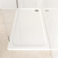 1700x800mm Rectangular 45mm White Stone Resin Shower Tray – Pearl