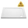 800x800mm Square Anti-Slip 45mm White Stone Resin Shower Tray – Pearl