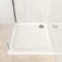 800x800mm Square 45mm White Stone Resin Shower Tray – Pearl