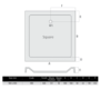 900x900mm Square 45mm Black Stone Resin Shower Tray – Pearl