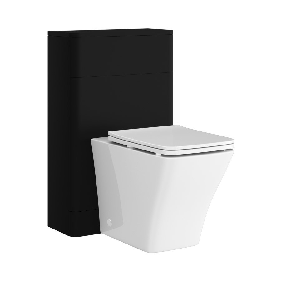 500mm Black Back to Wall Toilet Unit Only - Pendle