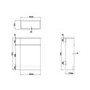 500mm Black Back to Wall Toilet Unit Only - Pendle