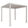 3 x 3m Heavy Duty Aluminium Beige Louvred Pergola & 2 Textilene Side Panels