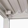 3 x 3m Heavy Duty Aluminium Beige Louvred Pergola & 2 Textilene Side Panels