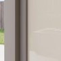 3 x 3m Heavy Duty Aluminium Beige Louvred Pergola & 2 Textilene Side Panels