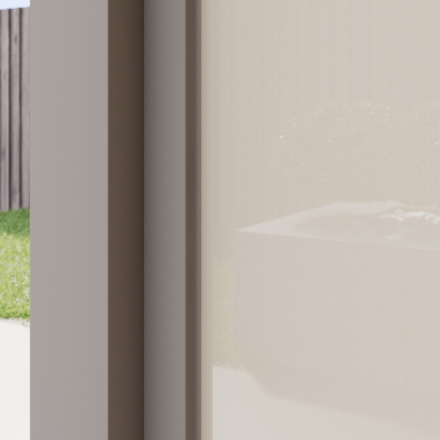 3 x 3m Heavy Duty Aluminium Beige Louvred Pergola & 2 Textilene Side Panels