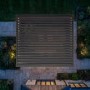 3 x 3m Heavy Duty Aluminium Charcoal Automatic Louvred Pergola with LED Lighting & 2 Textilene Side Panels