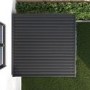 3 x 3m Heavy Duty Aluminium Charcoal Louvred Pergola with Solar LED Lighting & 2 Textilene Side Panels