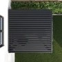 3 x 3m Heavy Duty Aluminium Charcoal Louvred Pergola with Solar LED Lighting & 2 Textilene Side Panels