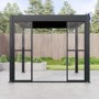 Aluminium Glazed Sliding Pergola Doors System in Charcoal