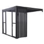 Aluminium Glazed Sliding Pergola Doors System in Charcoal
