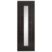 Internal Grey Door with Clear Glass - Pre-Finished - 1981 x 686 x 35mm - Palermo - XL Joinery